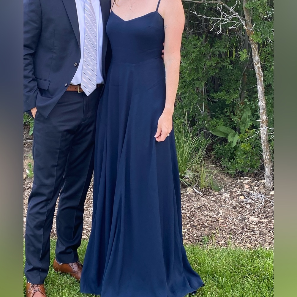 Reformation Poppy Dress in Navy
